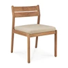 Stoel Teak Jack Outdoor Dining Chair natural fabric 10402 Ethnicraft