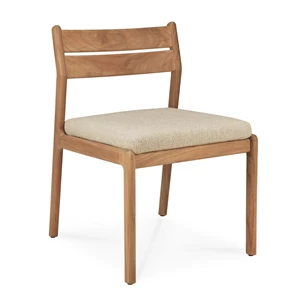 Stoel Teak Jack Outdoor Dining Chair natural fabric 10402 Ethnicraft