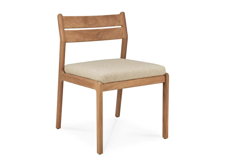 Stoel Teak Jack Outdoor Dining Chair natural fabric 10402 Ethnicraft