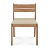 Front Stoel Teak Jack Outdoor Dining Chair natural fabric 10402 Ethnicraft