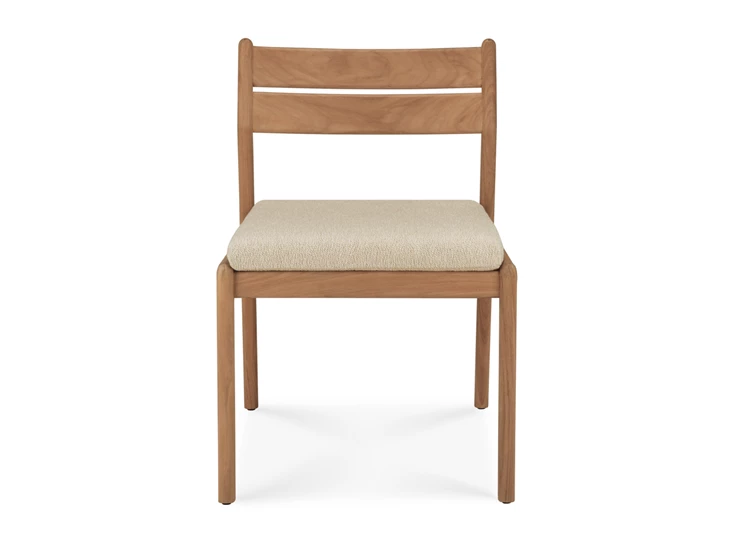 Front Stoel Teak Jack Outdoor Dining Chair natural fabric 10402 Ethnicraft