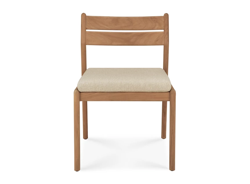 Front Stoel Teak Jack Outdoor Dining Chair natural fabric 10402 Ethnicraft