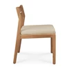 Zijkant Stoel Teak Jack Outdoor Dining Chair natural fabric 10402 Ethnicraft