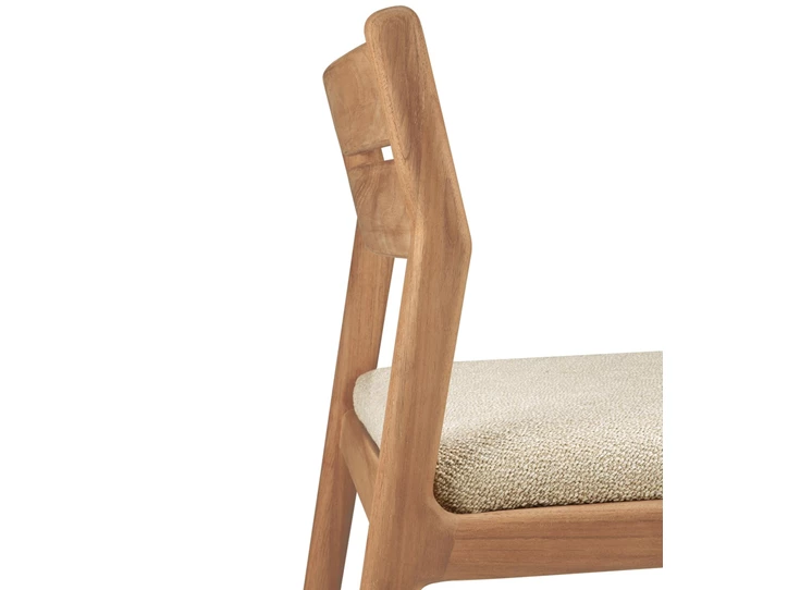 Zijde Stoel Teak Jack Outdoor Dining Chair natural fabric 10402 Ethnicraft