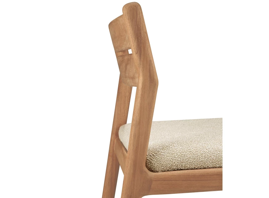 Zijde Stoel Teak Jack Outdoor Dining Chair natural fabric 10402 Ethnicraft