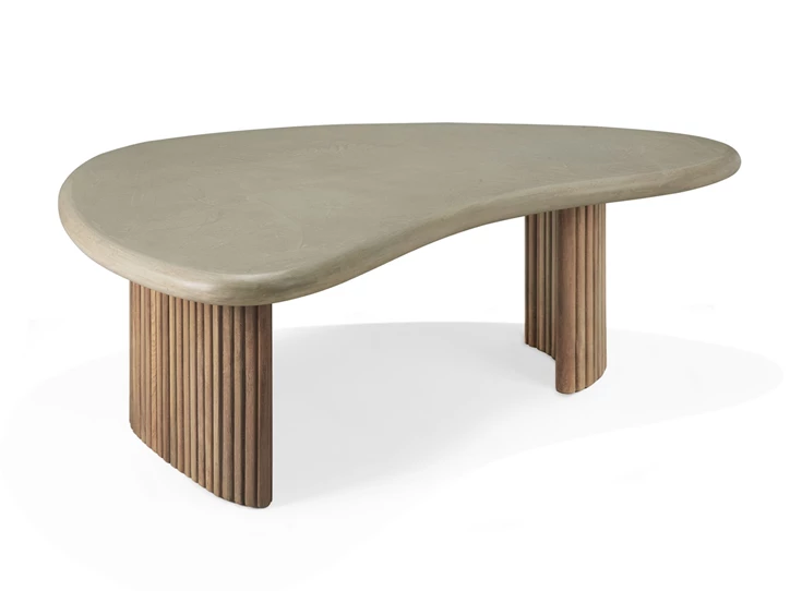 Salontafel Boomerang outdoor coffee table pebble concrete 11237 Ethnicraft