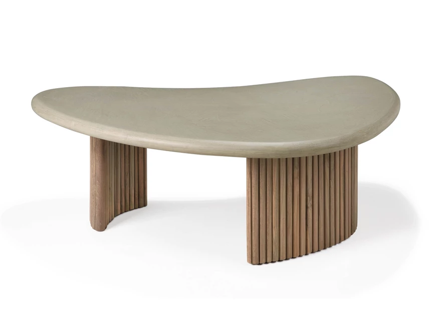 Achterkant Salontafel Boomerang outdoor coffee table pebble concrete 11237 Ethnicraft