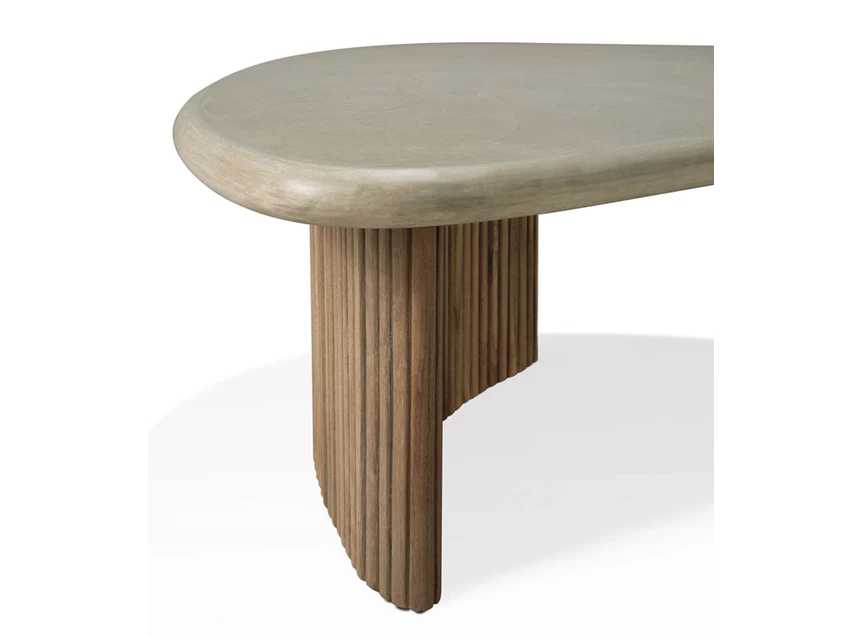 Organische Salontafel Boomerang outdoor coffee table pebble concrete 11237 Ethnicraft