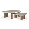 Gedraaid Salontafel Boomerang outdoor coffee table pebble concrete 11237 Ethnicraft