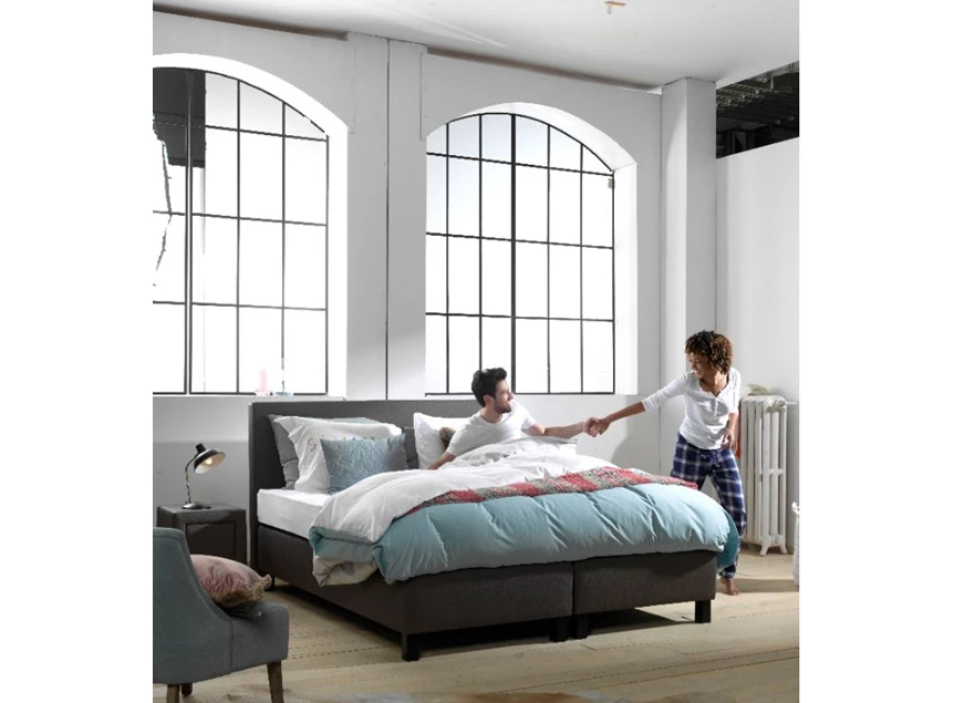 promotie boxspring 160x200 carbon inclusief matras