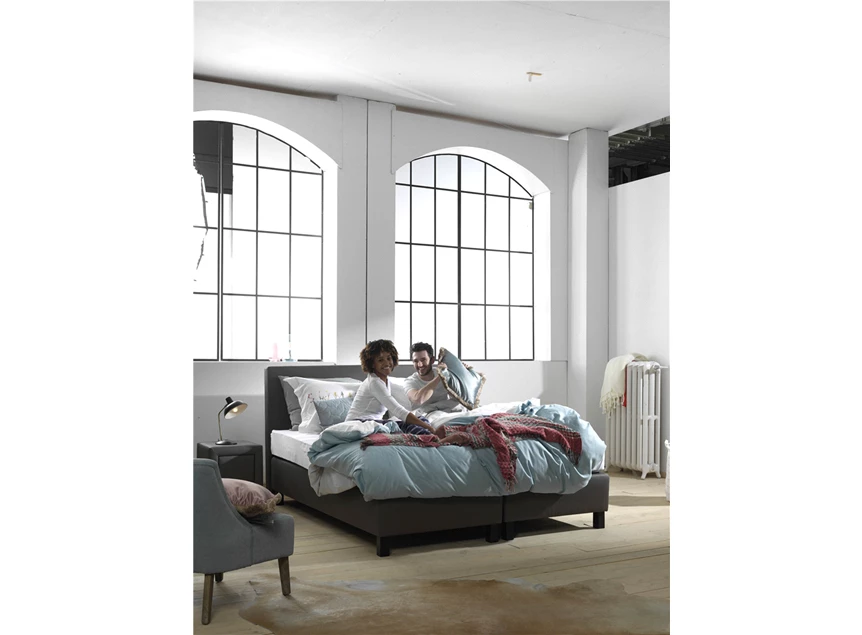 promotie Boxspring 160x200 dormo aangekleed antraciet