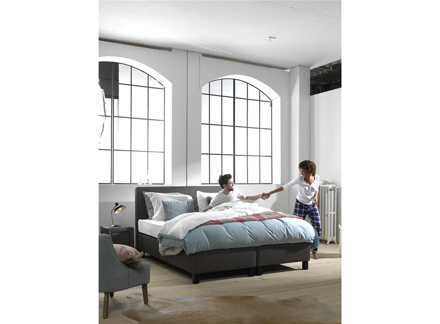 Promo Boxspring 180x200 dormo lineair linnen stof