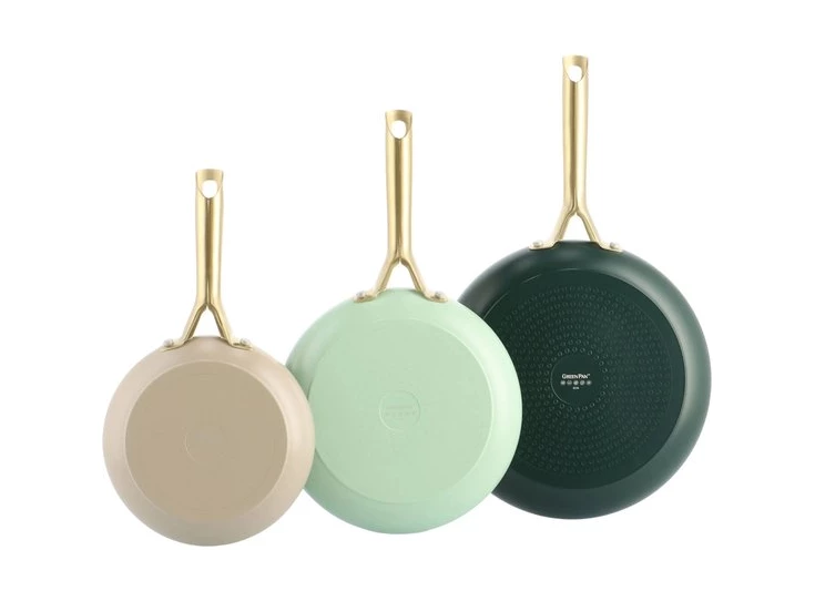 Greenpan Padova koekenpannenset 3 delig - Taupe, groen
