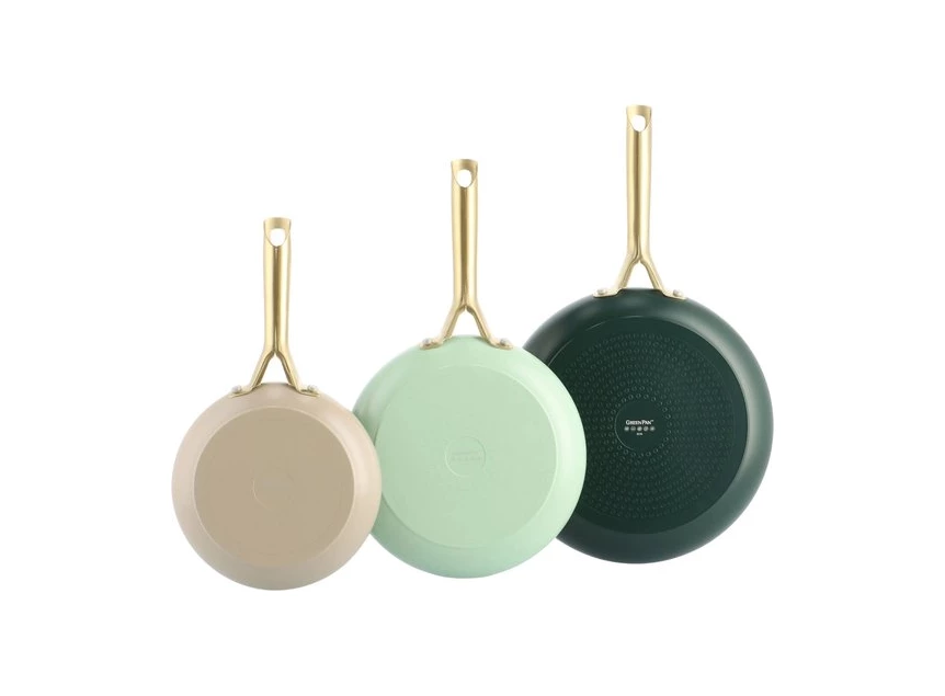 Greenpan Padova koekenpannenset 3 delig - Taupe, groen