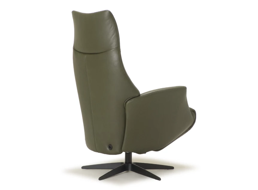 Achterkant Elektrische Relax Twice Pro TW157N leder khaki groen De Toekomst