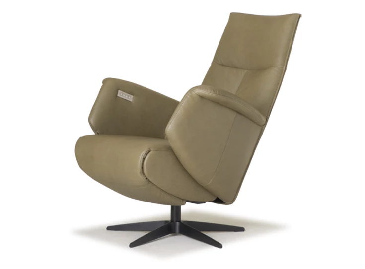 Verstelbare rugleuning Elektrische Relax Twice Pro TW146N leder khaki De Toekomst