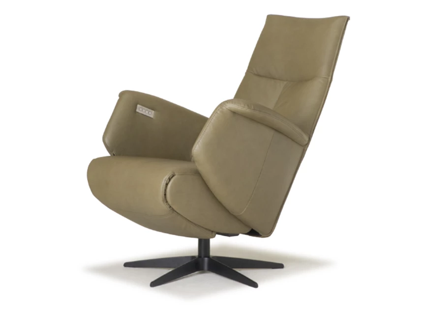 Verstelbare rugleuning Elektrische Relax Twice Pro TW146N leder khaki De Toekomst