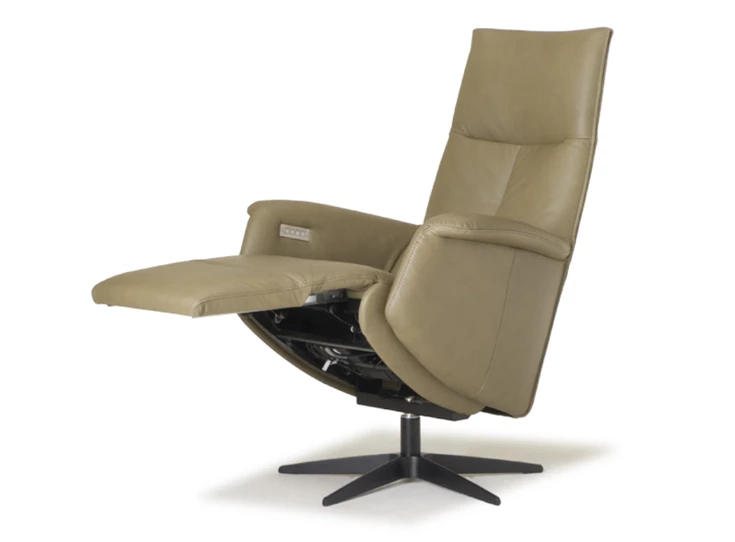 Verstelbaar voeteneinde Elektrische Relax Twice Pro TW146N leder khaki De Toekomst