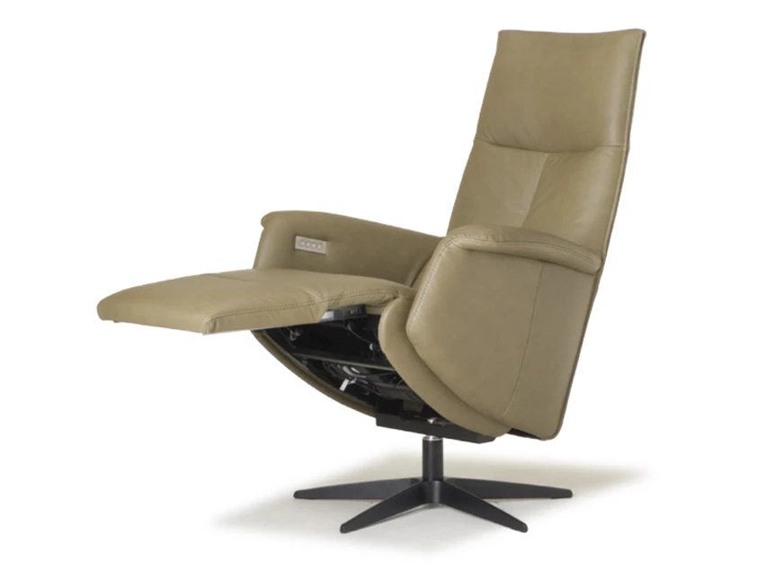 Verstelbaar voeteneinde Elektrische Relax Twice Pro TW146N leder khaki De Toekomst