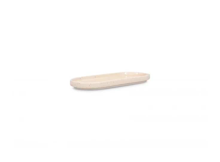 Fika beige- serveerschaal- 20x9cm- plat