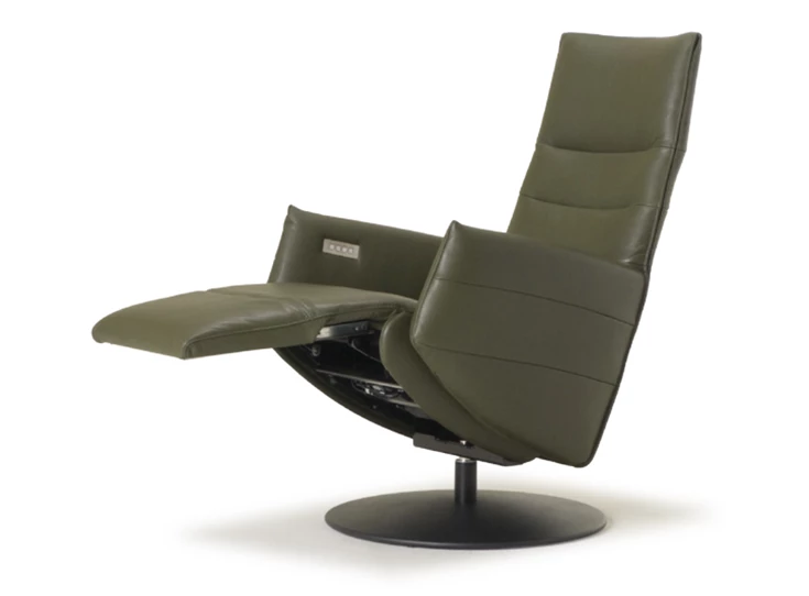 Verstelbaar voeteneinde Elektrische Relax Twice Pro TW130N leder khaki groen De Toekomst