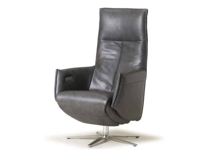 Elektrische Relax Twice Pro TW084N leder antraciet grijs De Toekomst
