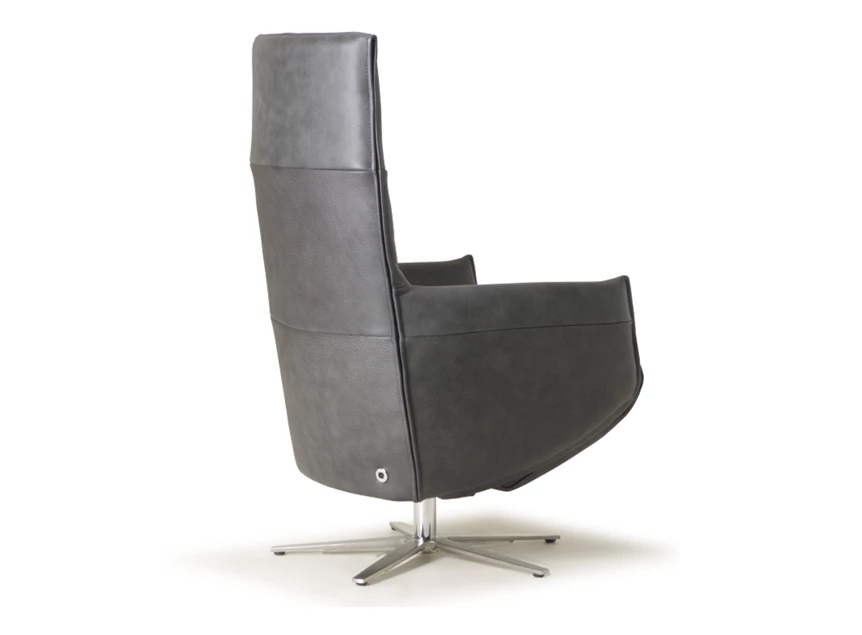 Achterkant Elektrische Relax Twice Pro TW084N leder antraciet grijs De Toekomst