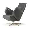 Verstelbare rugleuning Elektrische Relax Twice Pro TW084N leder antraciet grijs De Toekomst
