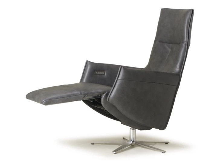 Verstelbaar voeteneinde Elektrische Relax Twice Pro TW084N leder antraciet grijs De Toekomst