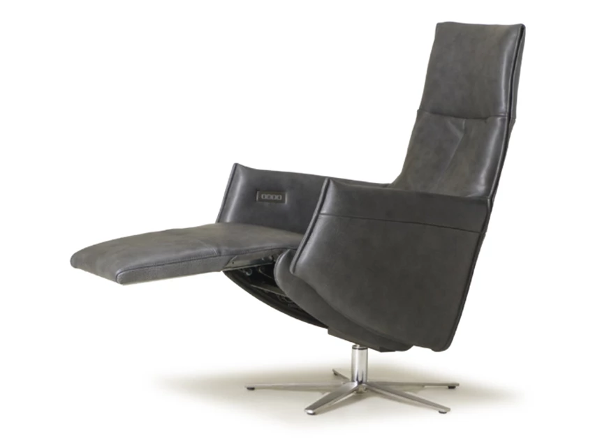 Verstelbaar voeteneinde Elektrische Relax Twice Pro TW084N leder antraciet grijs De Toekomst