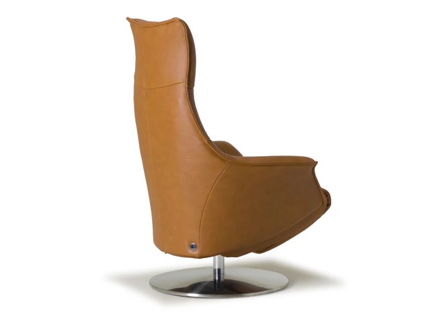 Achterkant Elektrische Relax Twice Pro TW079N leder cognac De Toekomst