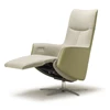 Verstelbaar voeteneinde Elektrische Relax Twice Pro TW082N combi leder groen stof beige De Toekomst