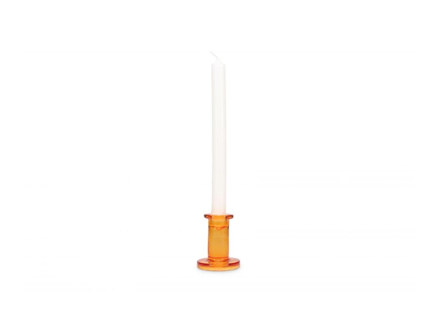 Tangerine mood kandelaar- 8cm- set2- met kaars