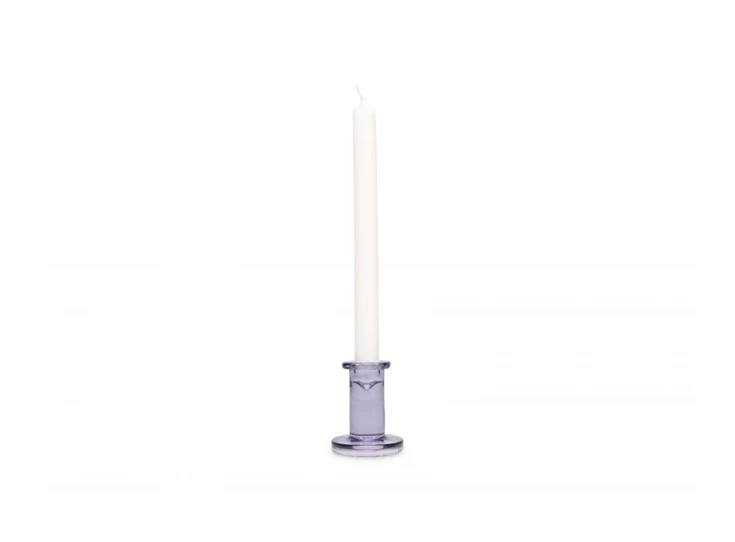 Violet mood kandelaar- 8cm- set2- met kaars