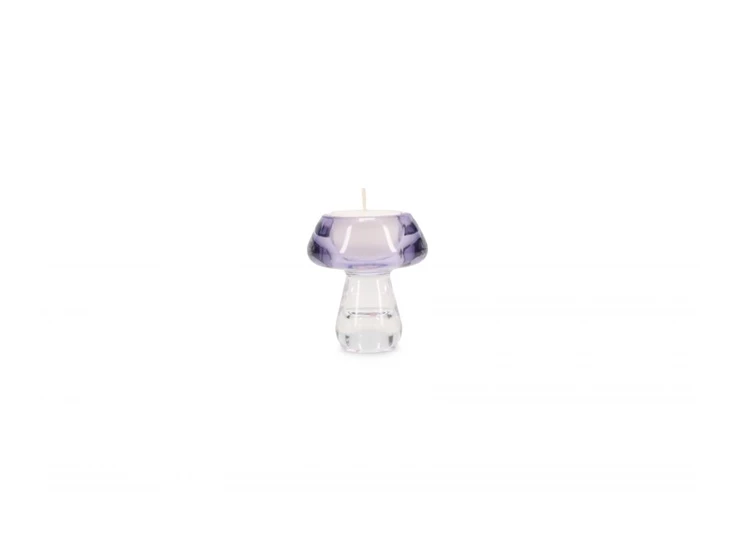 Violet mood kandelaar- 7.5cm- set2- met theelicht