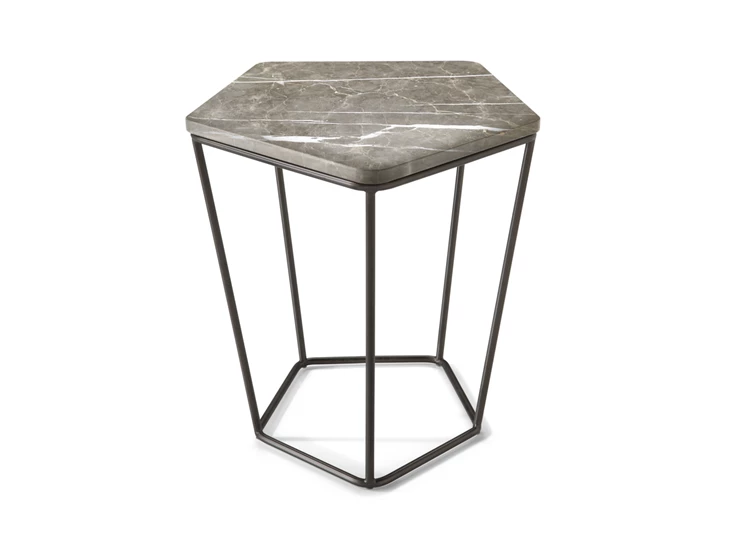 Bijzettafel Chocolat T108M0S Imperial Grey marble Natuzzi Italia