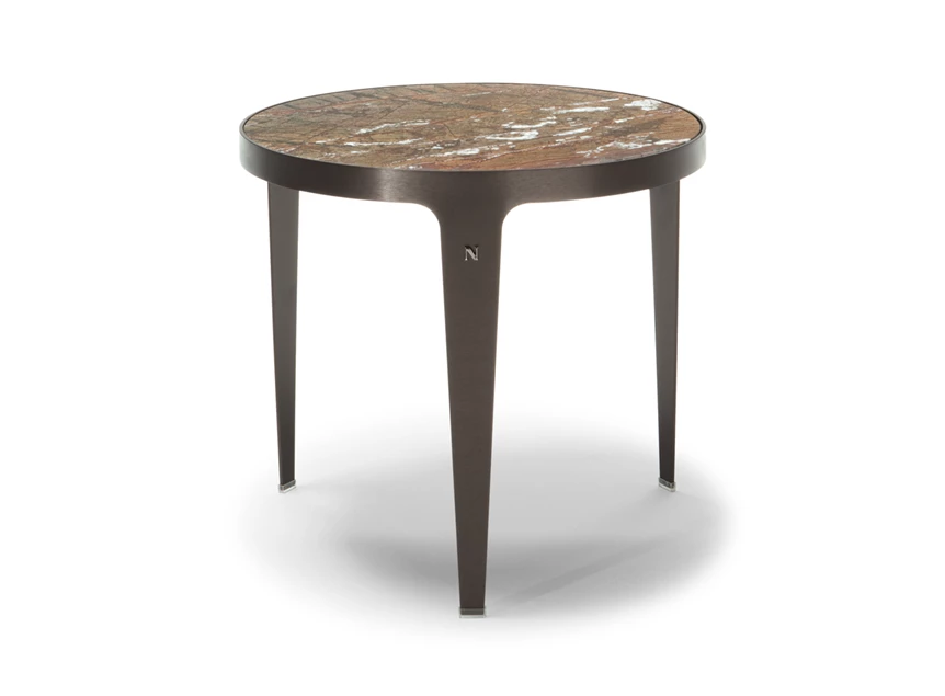Bijzettafel Herman T1560X4 rain forest brown marble Natuzzi Italia