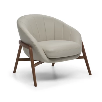 Bijzetzetel Cassia 3099 leder beige Natuzzi Italia