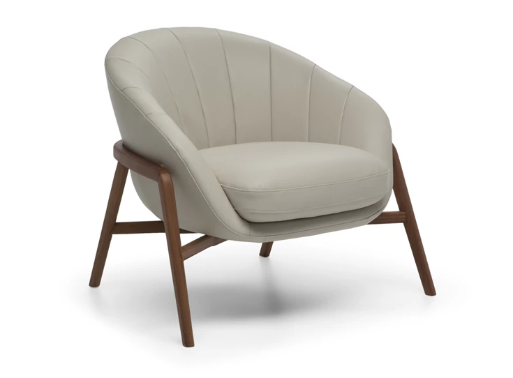 Bijzetzetel Cassia 3099 leder beige Natuzzi Italia