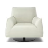 Front Bijzetzetel Dolly 2899 draaivoet leder wit Natuzzi Italia