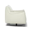 Zijkant Bijzetzetel Dolly 2899 draaivoet leder wit Natuzzi Italia