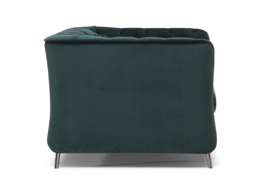 Zijkant Bijzetzetel La Scala 3000 stof emerald green Natuzzi Italia