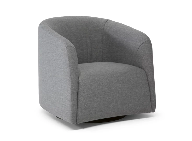 Bijzetzetel Logos 2882 draaivoet stof grijs Natuzzi Italia