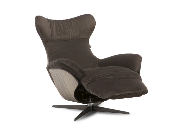 Verstelbaar Elektrische relax Ilia 2996 batterij stof bruin Natuzzi Italia