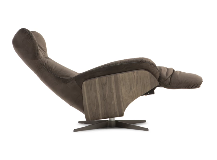 Open Elektrische relax Ilia 2996 batterij stof bruin Natuzzi Italia