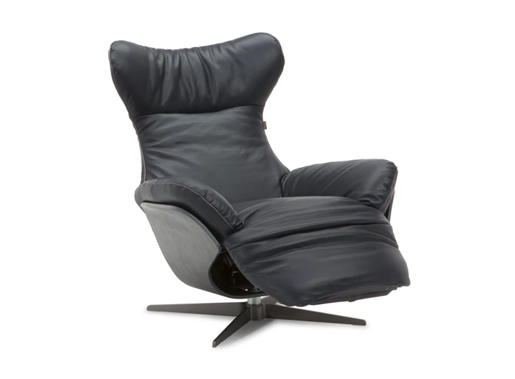 Open Elektrische relax Ilia 2996 batterij leder zwart Natuzzi Italia