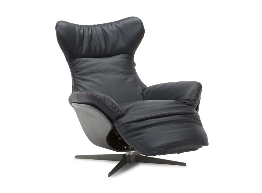 Open Elektrische relax Ilia 2996 batterij leder zwart Natuzzi Italia