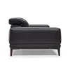 Zijkant Salon Borghese 2826 unit 009 3-zit leder donkerbruin Natuzzi Italia