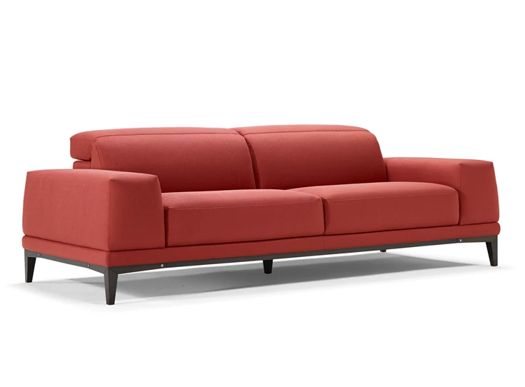 Salon Borghese 2826 unit 009 3-zit stof koraalrood Natuzzi Italia