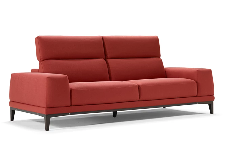 Hoofdsteunen verstelbaar Salon Borghese 2826 unit 009 3-zit stof koraalrood Natuzzi Italia